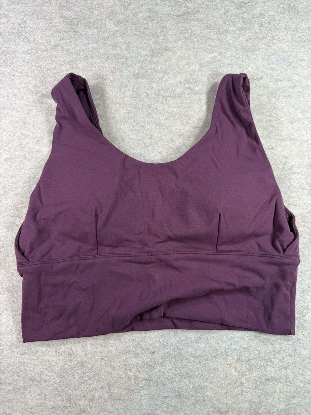 Curves N Combatboots NKD Stylish Crop Top Sports Bra in Mulberry